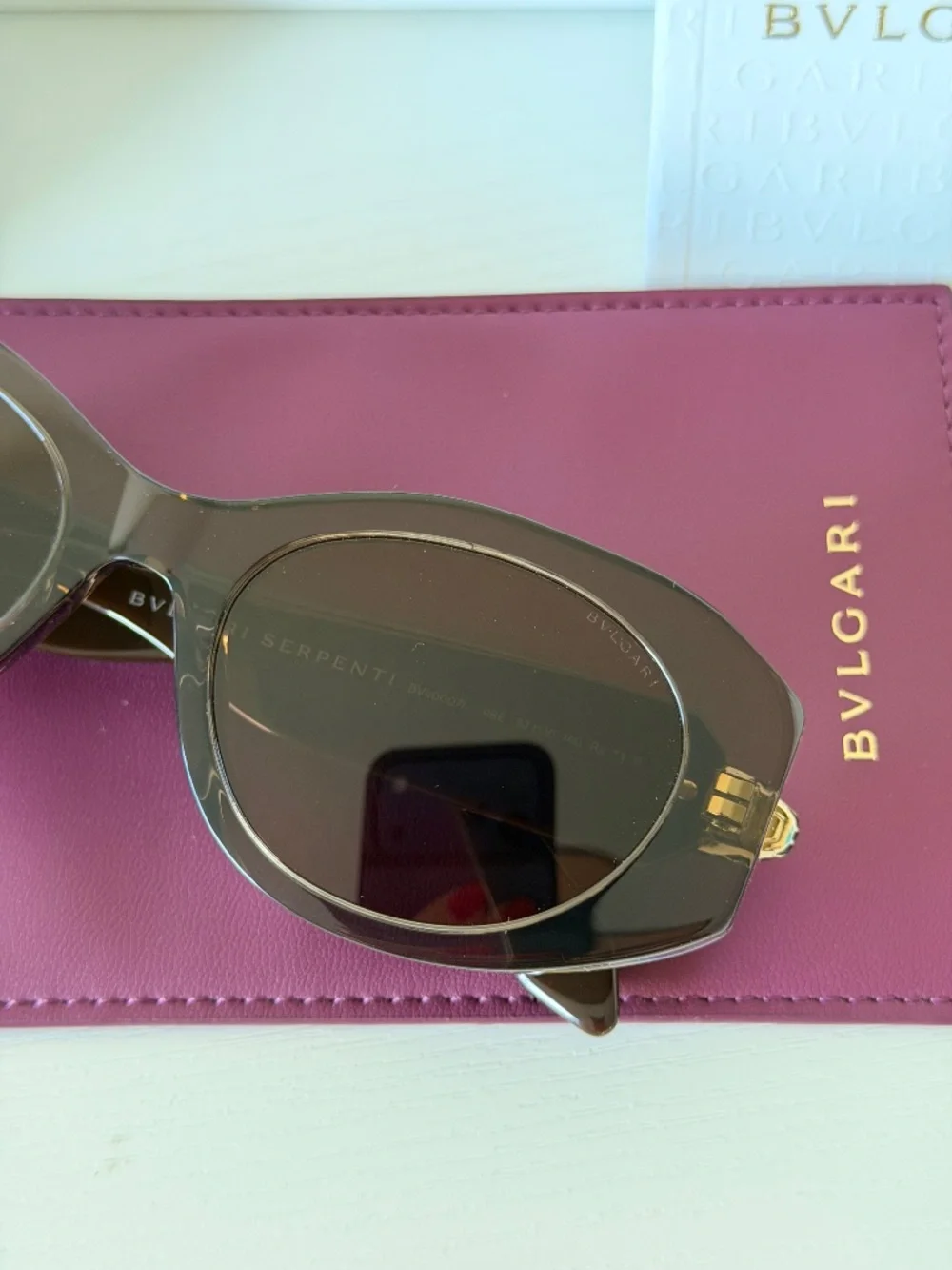 New BVLGARI Sunglasses SERPENTI BV400071 48E Authentic
